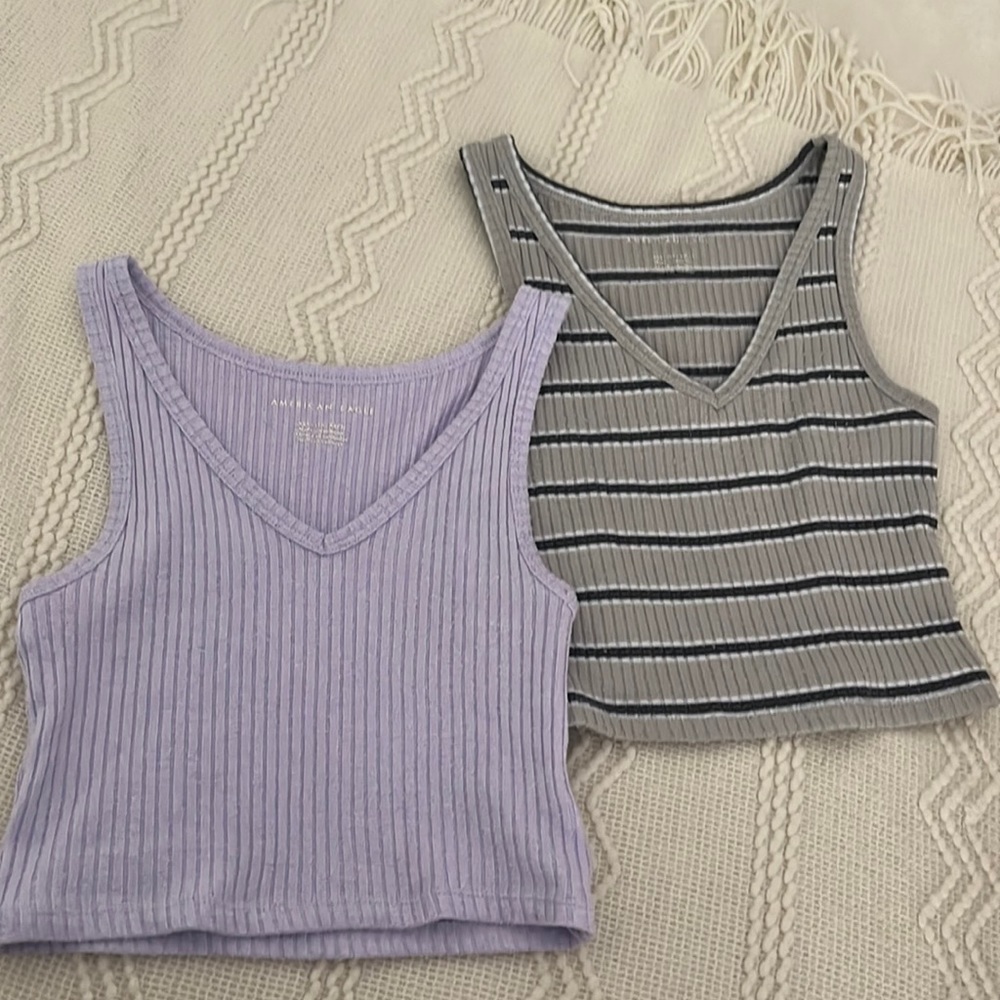Two cropped tanks from American Eagle. Can be bought together or separate.